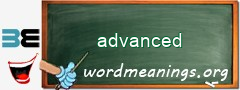 WordMeaning blackboard for advanced